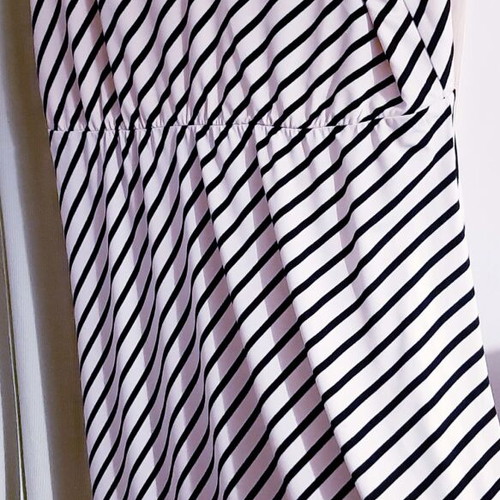 Summer jersey dress with straps H&M Large/XLarge striped white blue new