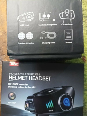 Motorcycle Helmet Camera Q28 with Bluetooth Headset 1080P HD Waterproof