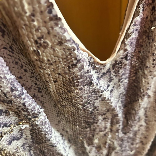 Mini dress Liu Jo used with sequins beige multicolor