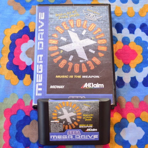 Revolution X Featuring Aerosmith Sega Mega Drive game used, action rail shooter