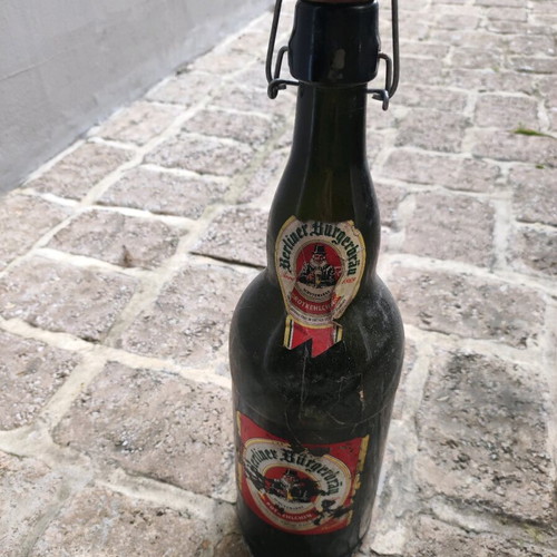 Large used collectible Berliner Burgerbrau beer bottle
