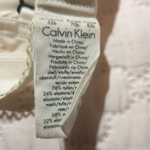 Calvin Klein white bra like new