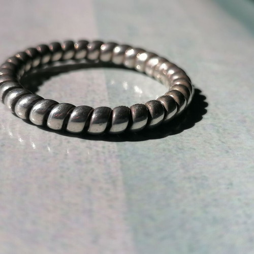 Men's silver 925 twisted ring new