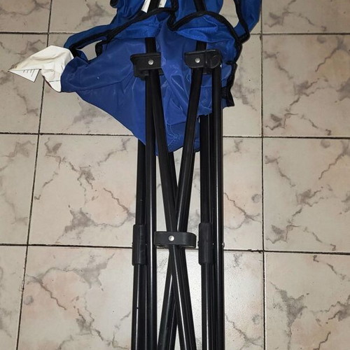 Κάμπινγκ αναδιπλούμενη καρέκλα "Colombos" μεταχειρισμένη, άνετη με θήκη για ποτήρι