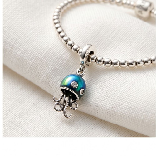 Pandora Medusa Charm S925 ALE new, green and silver