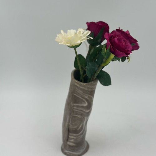 Handmade ceramic vase marble effect new
