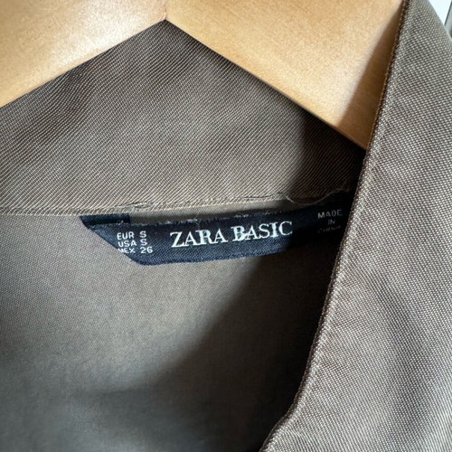 Zara jacket used, olive color, size S