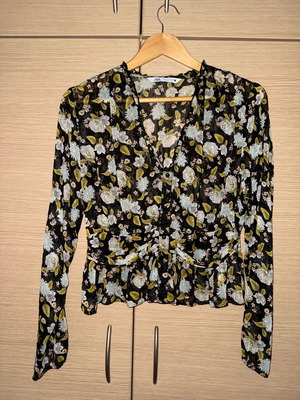 Zara shirt-blouse Large black like new