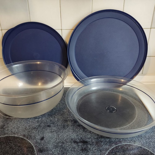 Tupperware storage bowls, 3.5L and 2L, airtight