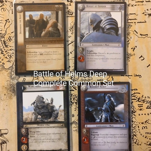 Lord of the Rings TCG Battle of Helm's Deep Complete Common Set like new