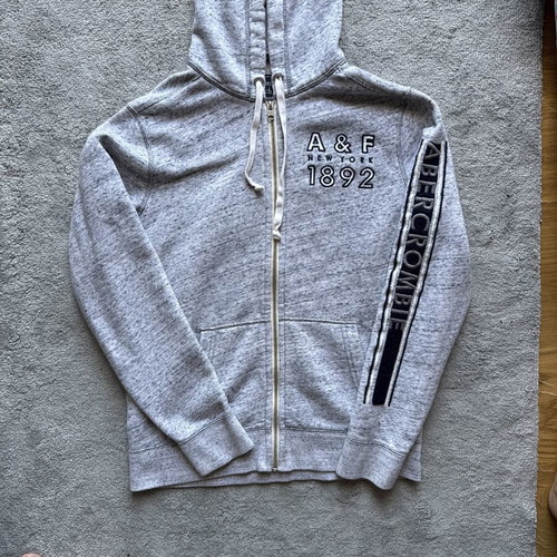 Abercrombie and Fitch jacket like new, unisex, gray and blue, size S