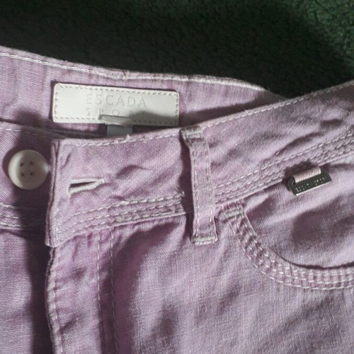 Linen capri pants Escada sport used, purple, size M