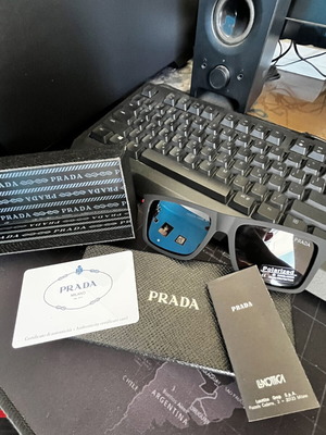 Prada men's sunglasses new, black and red