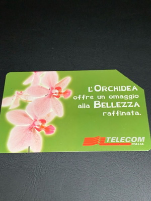 Telecom Italia Orchidea L. 2,500 used phone card