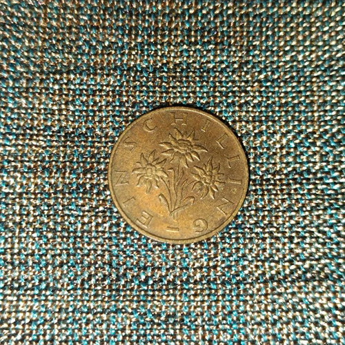 Austria 1 Schilling coin used
