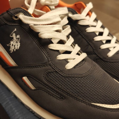 Us Polo Assn men's sneakers size 44, blue and orange