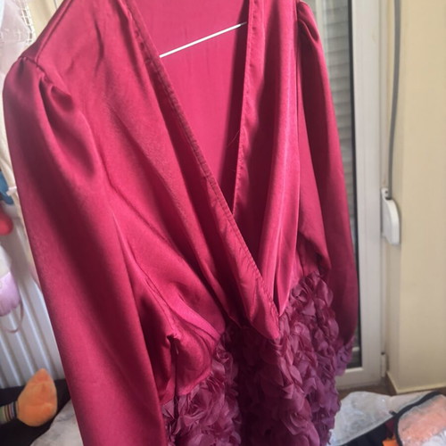 Shein mini dress dark red large like new