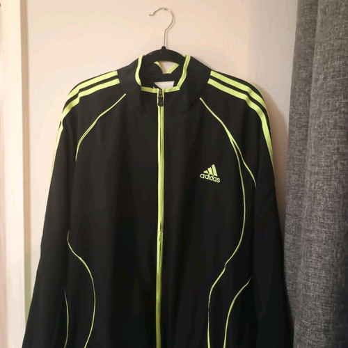 Adidas Teamgeist Adicolor No2XL tracksuit jacket new black with fluorescent details