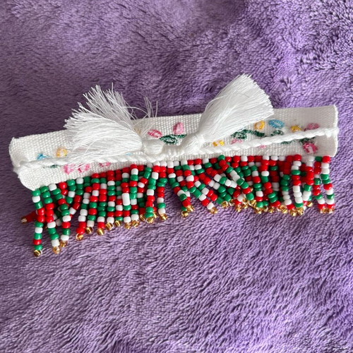 Beads Christmas bracelet handmade, adjustable size