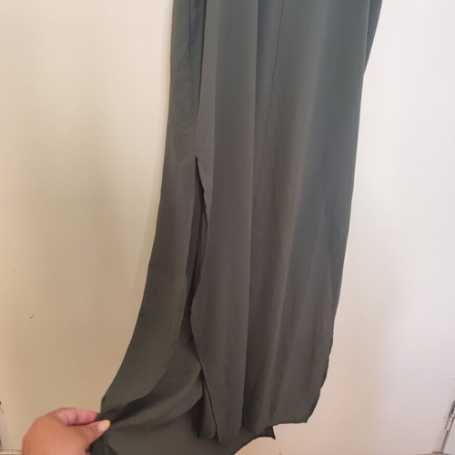H&M khaki beach dress semi-transparent XL used with side slits