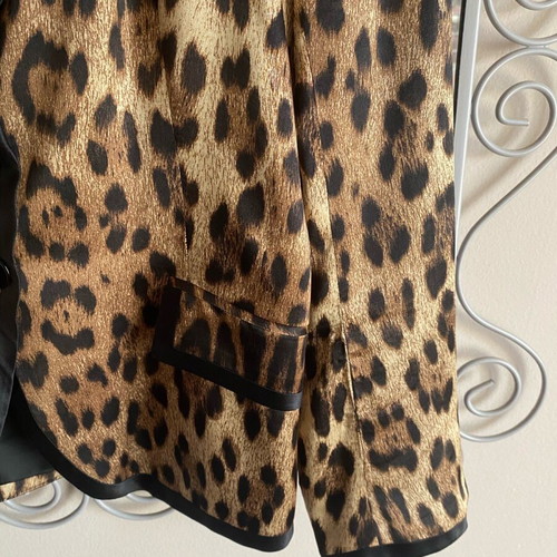 Satin Leopard Women's Jacket Medium like new