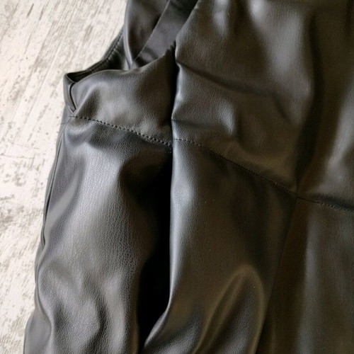 Shein women's leather vest new, short, black, size L