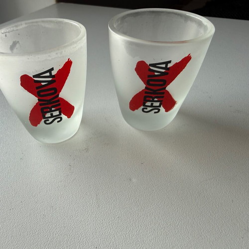Serkova shot glasses new, promotional memorabilia 1990-2000