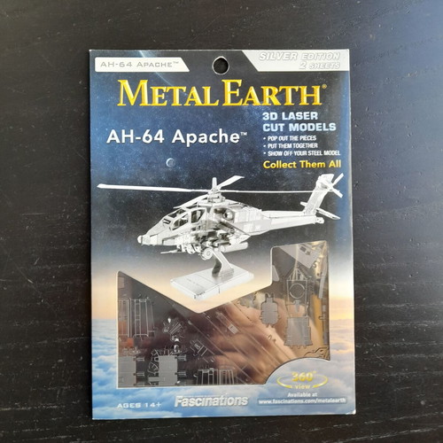 AH-64 Apache Metal Earth 3D laser cut models new