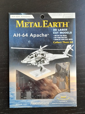 AH-64 Apache Metal Earth 3D laser cut models καινούργιο