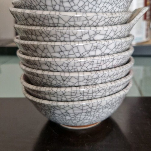 Japanese Satsuma bowl with crackle glaze new