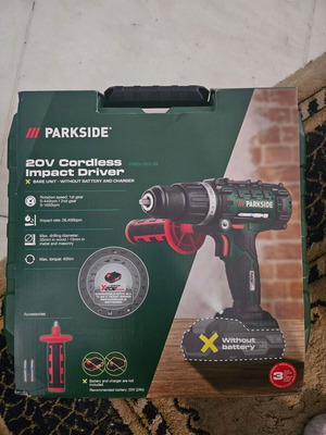 Parkside ηλεκτρικό δραπανοκατσαβίδο 20V ασύρματο καινούργιο