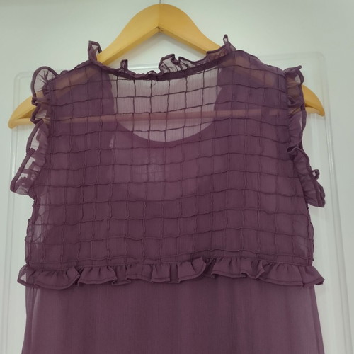 Motivi dress S plum purple elegant layered dress like new