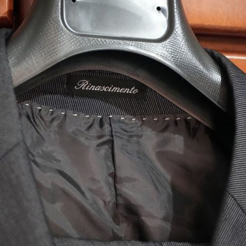 Rinascimento men's suit size 54 pinstripe gray like new, jacket and trousers set