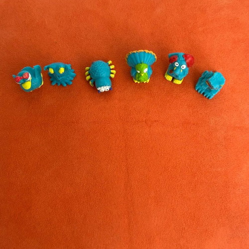 Trash Pack set of 6 blue monster collectible figures Moose Toys like new