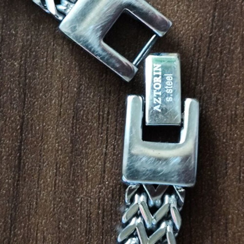 Aztorin stainless steel bracelet used, length 20 cm, width 0.9 cm