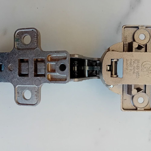 Cabinet Hinges with Knee, Austrian, Stainless Steel, Pack of 40, New