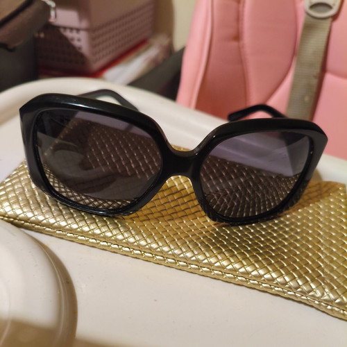 Salvatore Ferragamo sunglasses used, vintage style, black