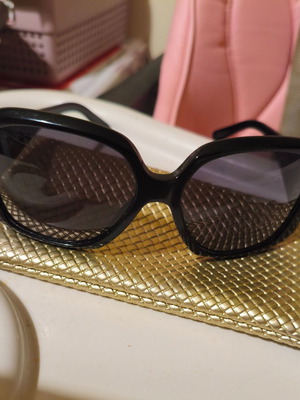 Salvatore Ferragamo sunglasses used, vintage style, black