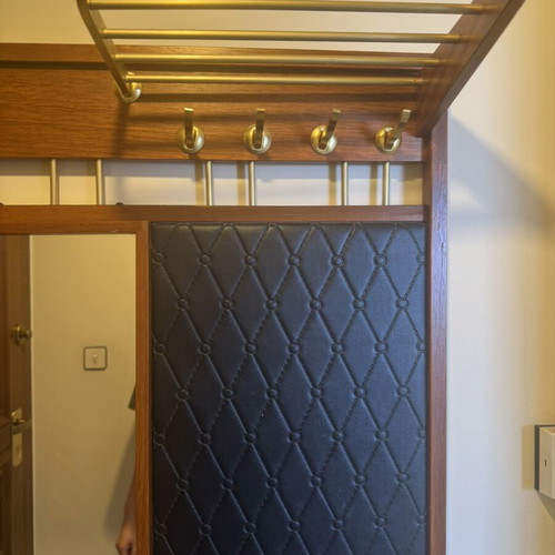 Vintage hallway set used, coat rack and umbrella stand 100x120