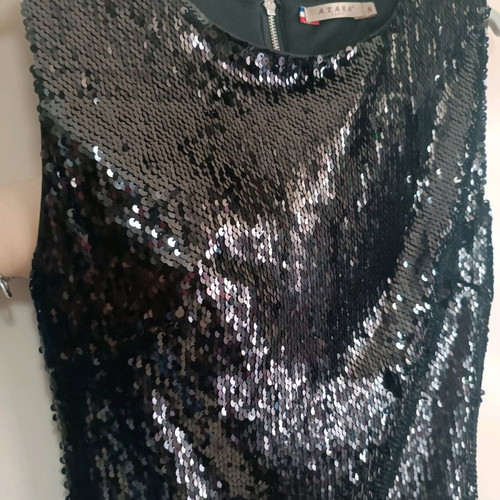 Sequin dress new, fitted, black, size S