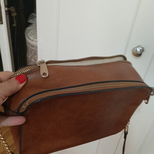 Crossbody shoulder bag used, brown