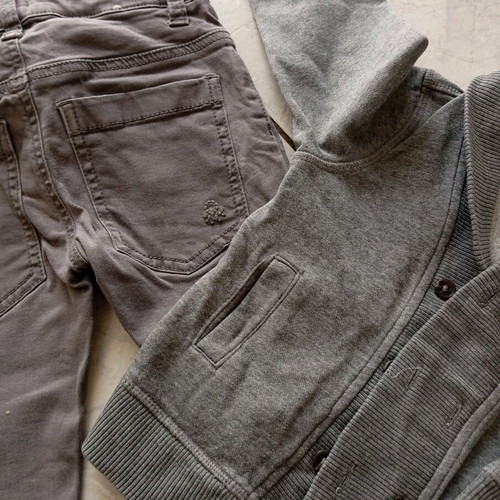 Clothing set for baby boy used, Benetton jeans and H&M jacket 12-18 months