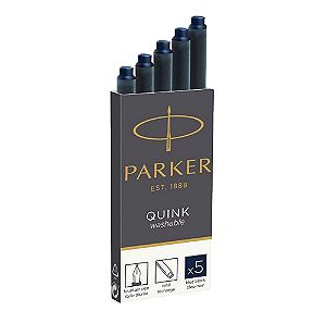 7 τεμάχια Αμπούλες πένας μελάνι πακέτο 5 τεμαχίων blue-black Parker quink