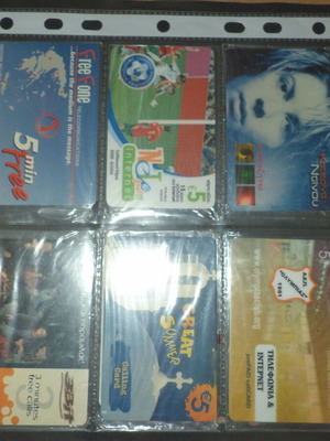 Phone cards and calling cards closed, 10 different, like new