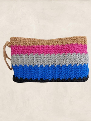 Handmade women's knitted wrist wallet new