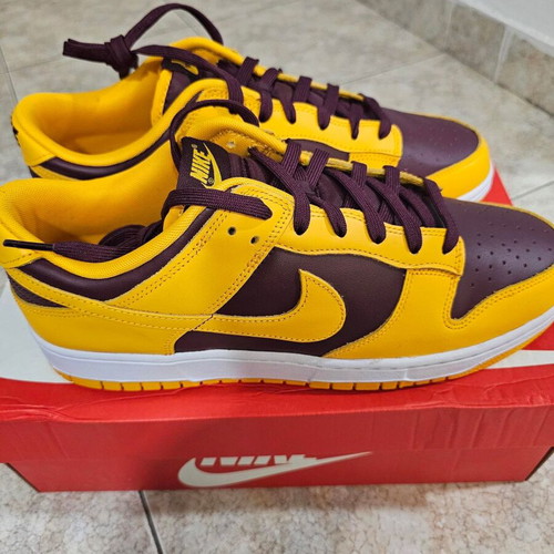Nike Dunk Low Arizona State new, size 47.5, yellow and brown