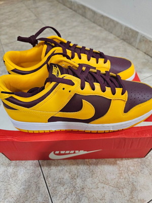 Nike Dunk Low Arizona State new, size 47.5, yellow and brown