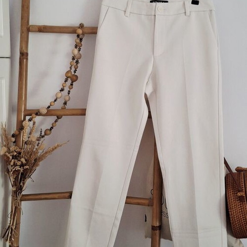 Paranoia white straight-leg pants new, size S