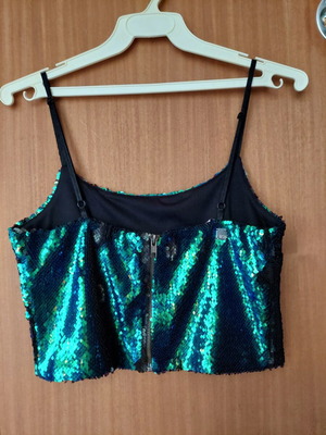 BSB sequin top medium with adjustable straps, like new