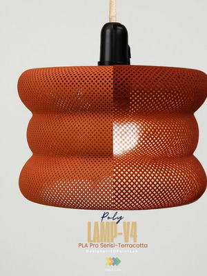 Poly lamp Shade new with perforated geometric design